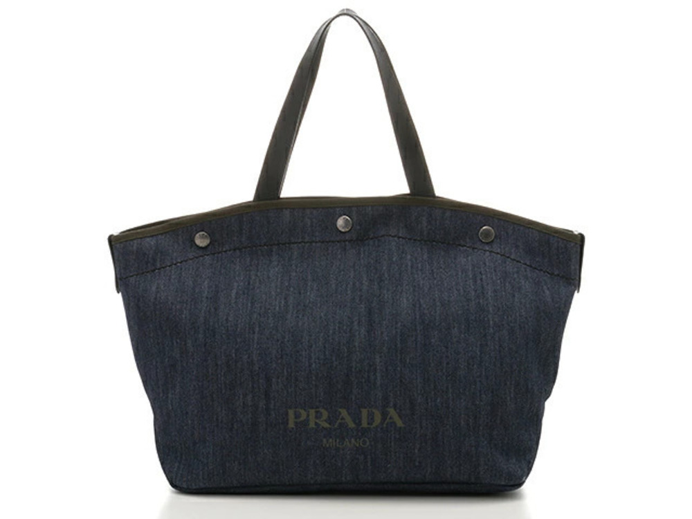 Prada Tote Bag Denim Blue